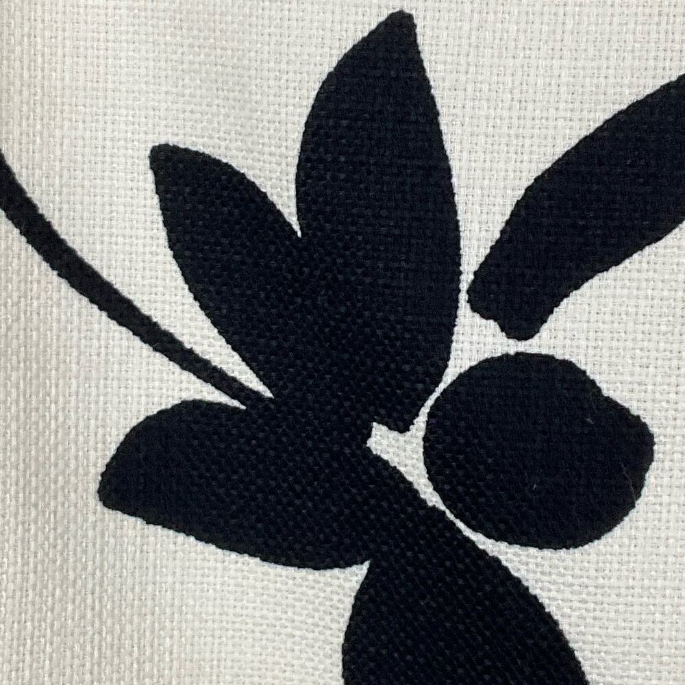 J CREW Pencil Skirt Floral Print sz 8 White Black Poppy Art Woven Preppy Modern - Picture 4 of 11